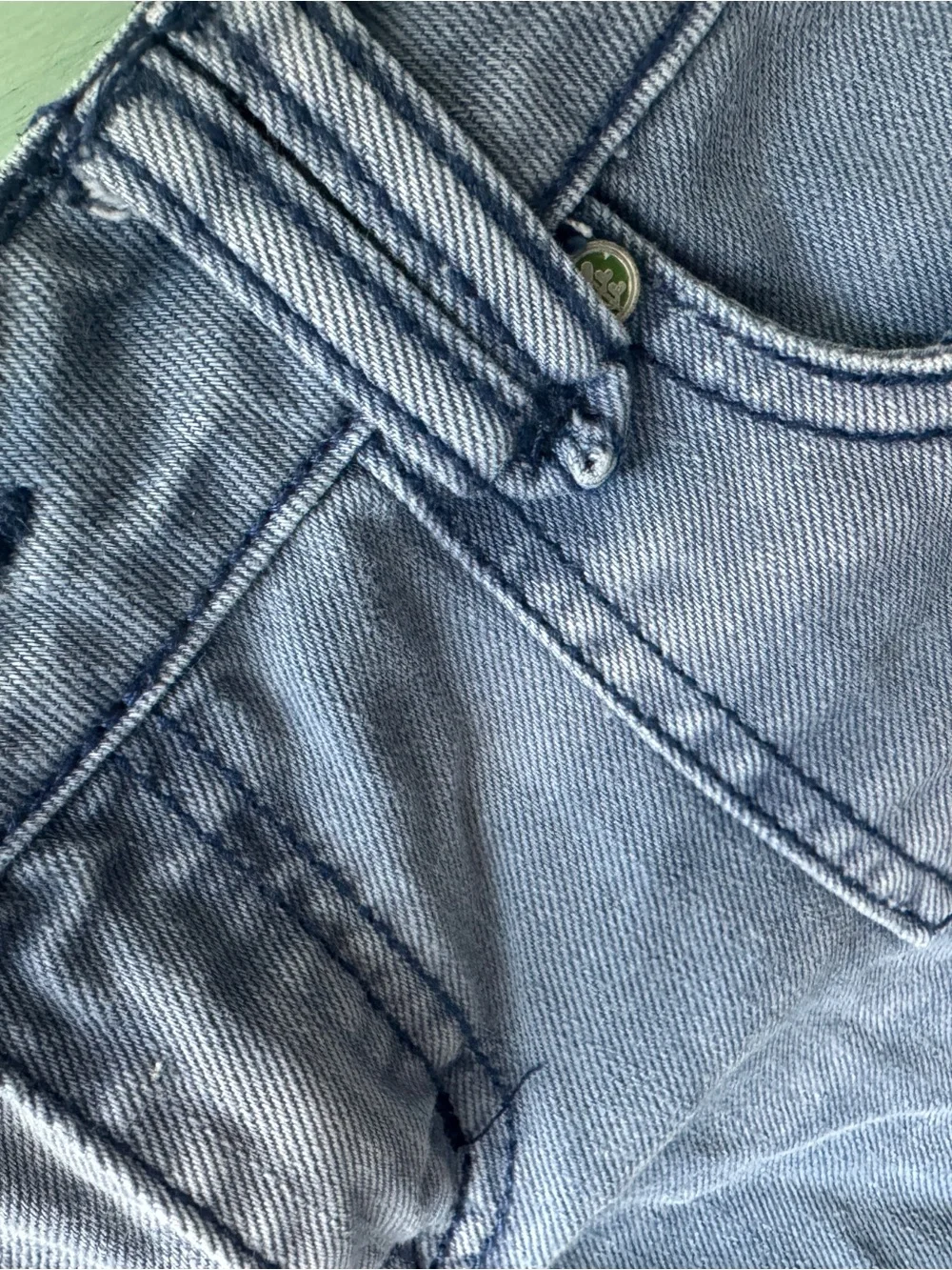 Light Blue Denim Cutoff Shorts